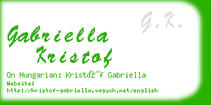 gabriella kristof business card